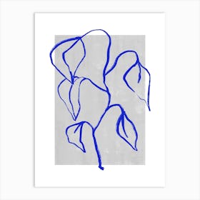 Blue Botanic No 4 Art Print