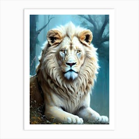 Lion In The Forest 54 Art Print