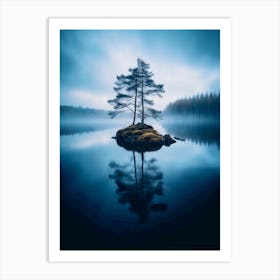 Lone Tree In The Mist Art Print