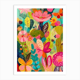 Colorful Flower Garden Art Print