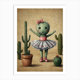 Cactus Ballerina 1 Art Print