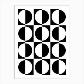 Retro Mid Century Modern Geometric Design 2 Art Print