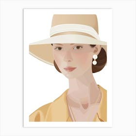 Woman In A Hat 75 Art Print