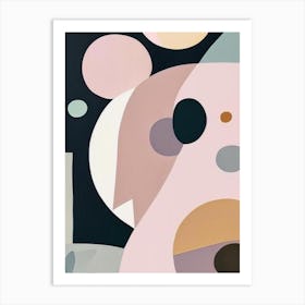 Full Moon Musted Pastels Space Art Print