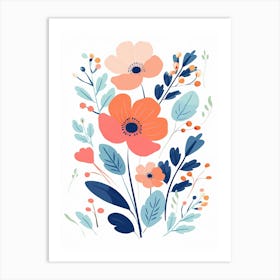 Poppy Flower Print Poster Art Print