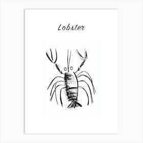 B&W Lobster Poster Art Print