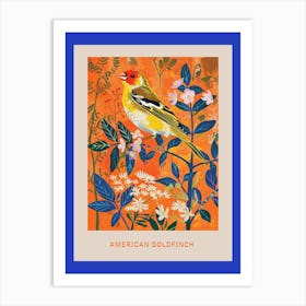 Spring Birds Poster American Goldfinch 2 Art Print