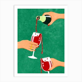 Cheers Girls Art Print