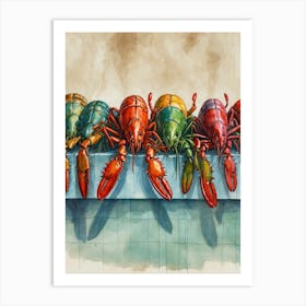 Lobsters Art Print