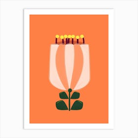 Single Minimal Tulip Art Print