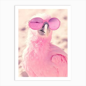 Pink Parrot Art Print