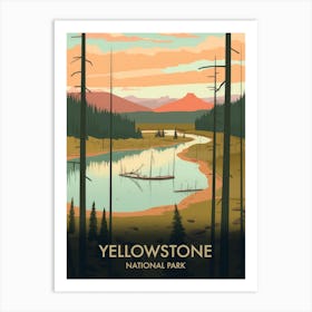 Yellowstone National Park Vintage Travel Poster 1 Art Print