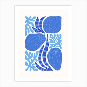 Blue Shells Art Print