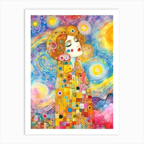 Klimt'S Starry Night Art Print