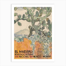 Mexican El Maestro Cacti Wall Art Print