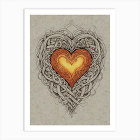 Celtic Heart 1 Art Print