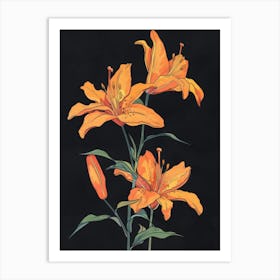 Orange Lilies Art Print