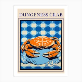 Dungeness Crab Seafood Poster Art Print