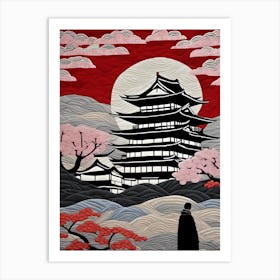 Japanese Quilting Inspired Art, 1482 Art Print