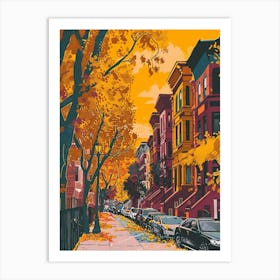 Fordham New York Colourful Silkscreen Illustration 4 Art Print