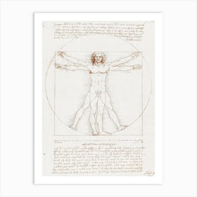 Vitruvian Man, Leonardo Da Vinci Art Print