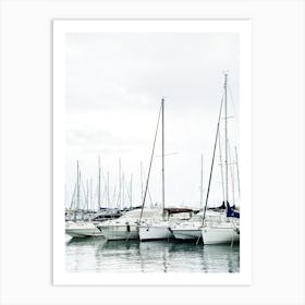 Marina With Sailboats Art Print