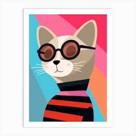 Little Puma 2 Wearing Sunglasses Art Print