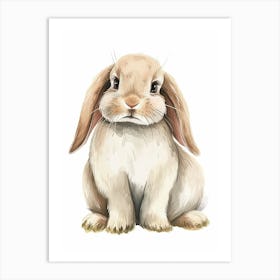 Beveren Rabbit Kids Illustration 4 Art Print