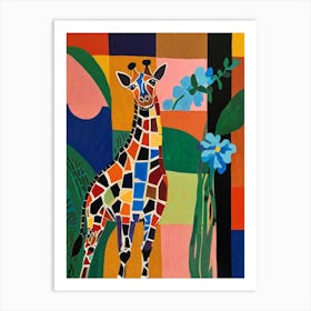 Mosaic Giraffe Art Print