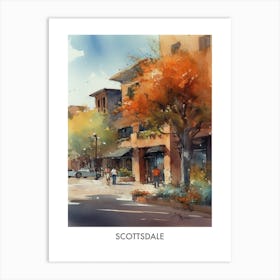 Scottsdale Watercolor 1travel Poster Art Print