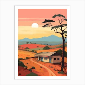 Nicaragua Travel Illustration Art Print