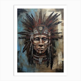 Ink of Identity: Tribal Symbolism in Art Art Print