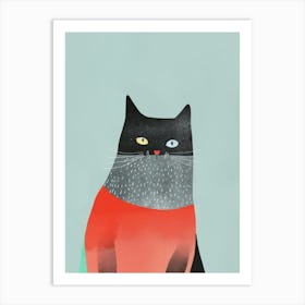 Cat In A Sweater 1 Art Print