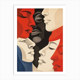 Four Faces 2 Art Print