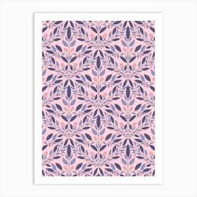 Pink Floral Diamond Art Print