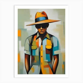 Man In Hat Art Print