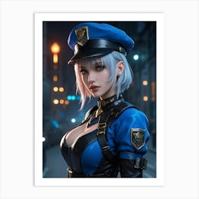 Girl Anime Police Poster