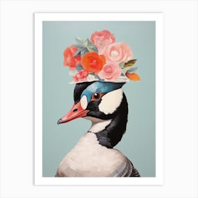 Bird With A Flower Crown Bufflehead 2 Art Print