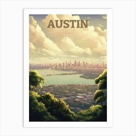 Austin Texas Travel Art Print