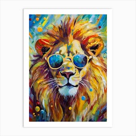 Lion In Sunglasses 1 Art Print
