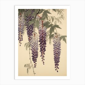 Fuji Wisteria 1 Vintage Japanese Botanical Art Print