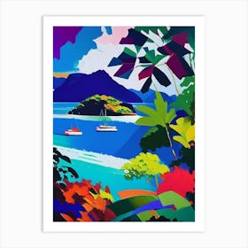 Lombok Indonesia Colourful Painting Tropical Destination Art Print