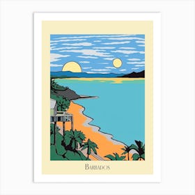 Poster Of Minimal Design Style Of Barbados 1 Art Print