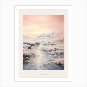 Dreamy Winter Painting Poster Iceland 4 Art Print