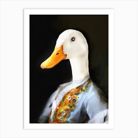 Duck Edwin Le Blanc Pet Portraits Art Print