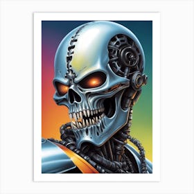 Robot Skull 1 Art Print