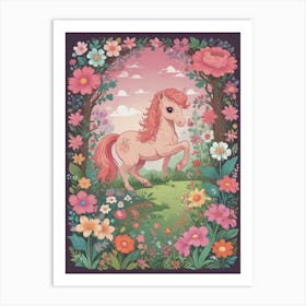 Unicorn In The Garden 2 Art Print