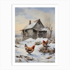 Old Stone Farm Winter 8 Art Print