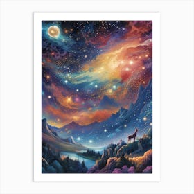 Starry Night Sky Art Print