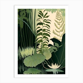 Water Fern Rousseau Inspired Art Print